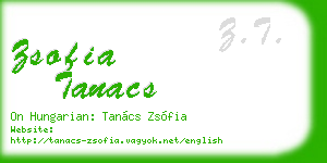 zsofia tanacs business card